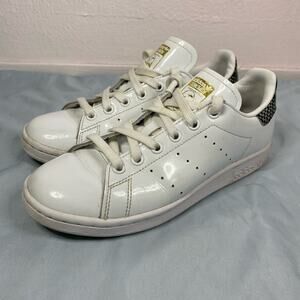 Adidas Stan Smith White Patten Leather & Python Shoes/Sneakers Mens Size 6